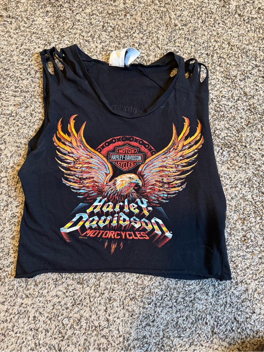 Harley-Davidson Black Crop Tank